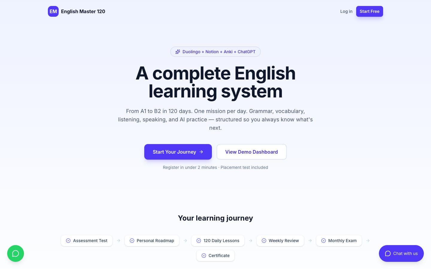 צילום מסך של English Master 120