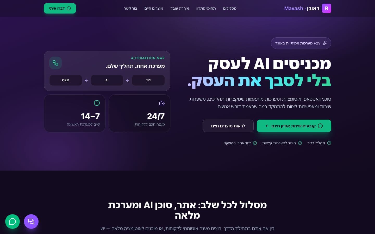 צילום מסך של Mavash AI Automation